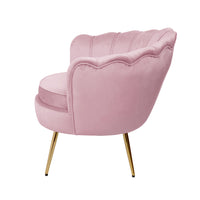 Thumbnail for Artiss Armchair Lounge Chair Accent Armchairs Retro Single Sofa Velvet Pink