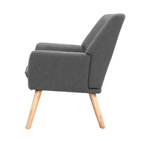 Thumbnail for Artiss Fabric Dining Armchair - Grey