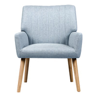 Thumbnail for Artiss Armchair Fabric Grey Sebastini