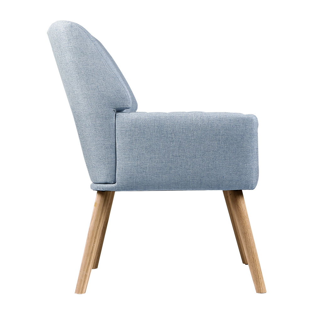 Artiss Armchair Fabric Grey Sebastini