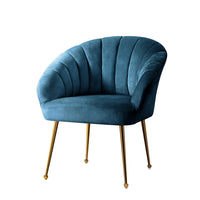 Thumbnail for Artiss Armchair Velvet Blue Eloise