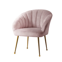 Thumbnail for Artiss Armchair Velvet Pink Eloise