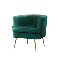 Thumbnail for Artiss Armchair Lounge Accent Chair Armchairs Sofa Chairs Velvet Green Couch