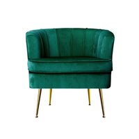 Thumbnail for Artiss Armchair Lounge Accent Chair Armchairs Sofa Chairs Velvet Green Couch