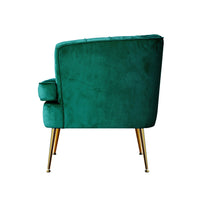 Thumbnail for Artiss Armchair Lounge Accent Chair Armchairs Sofa Chairs Velvet Green Couch