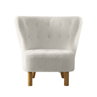 Thumbnail for Artiss Armchair Lounge Accent Chair Armchairs Couch Chairs Sofa Bedroom White