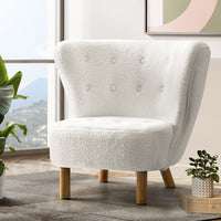 Thumbnail for Artiss Armchair Lounge Accent Chair Armchairs Couch Chairs Sofa Bedroom White