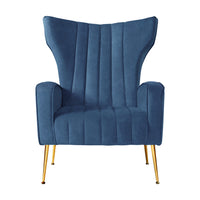 Thumbnail for Artiss Navy Blue Velvet Armchair - Stylish and Comfortable Lounge Chair for Living Room, Bedroom, Home Office