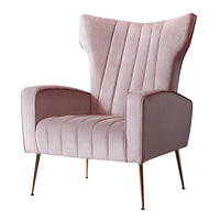 Thumbnail for Artiss Armchair Lounge Chair Accent Armchairs Chairs Velvet Sofa Pink Seat