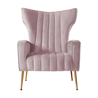 Thumbnail for Artiss Armchair Lounge Chair Accent Armchairs Chairs Velvet Sofa Pink Seat