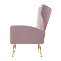 Thumbnail for Artiss Armchair Lounge Chair Accent Armchairs Chairs Velvet Sofa Pink Seat