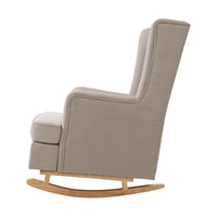 Thumbnail for Artiss Rocking Chair Armchair Linen Fabric Beige Gaia