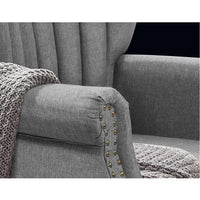 Thumbnail for Artiss Armchair Wingback Grey Andrew