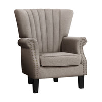 Thumbnail for Artiss Armchair Wingback Beige Andrew