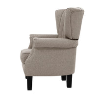 Thumbnail for Artiss Armchair Wingback Beige Andrew