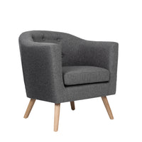 Thumbnail for Artiss ADORA Armchair Tub Chair Single Accent Armchairs Sofa Lounge Fabric Grey