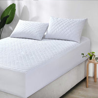 Thumbnail for Elan Linen 100% Cotton Quilted Fully Fitted 50cm Deep Double Size Waterproof Mattress Protector