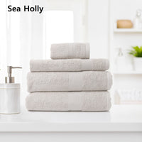 Thumbnail for Royal Comfort 4 Piece Cotton Bamboo Towel Set 450GSM Luxurious Absorbent Plush - Sea Holly