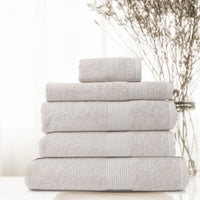 Thumbnail for Royal Comfort 5 Piece Cotton Bamboo Towel Set 450GSM Luxurious Absorbent Plush - Sea Holly