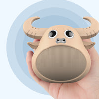 Thumbnail for Fitsmart Bluetooth Animal Face Speaker Portable Wireless Stereo Sound - Khaki