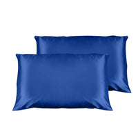 Thumbnail for Casa Decor Luxury Satin Pillowcase Twin Pack Size With Gift Box Luxury  - Navy Blue