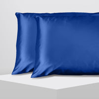 Thumbnail for Casa Decor Luxury Satin Pillowcase Twin Pack Size With Gift Box Luxury  - Navy Blue