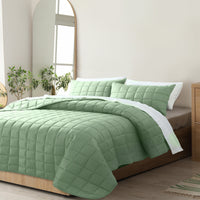 Thumbnail for Royal Comfort Coverlet Set Bedspread Soft Touch Easy Care Breathable 3 Piece Set - Queen - Sage