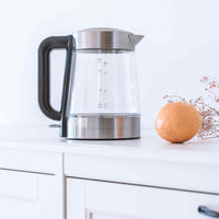 Thumbnail for Kitchen Couture Cool Touch Stainless Steel LED Glass Kettle Dual Wall 1.7L