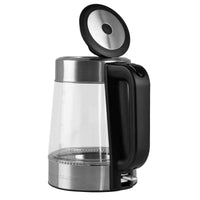 Thumbnail for Kitchen Couture Cool Touch Stainless Steel LED Glass Kettle Dual Wall 1.7L