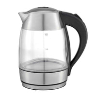 Thumbnail for Kitchen Couture Cool Touch Slimline Stainless Steel Blue LED Glass Kettle 1.7L