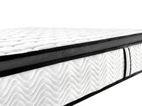 Thumbnail for Ergopedic Mattress 5 Zone Latex Pocket Spring Mattress In A Box 30cm - Double - White  Grey  Black