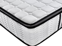 Thumbnail for Ergopedic Mattress 5 Zone Latex Pocket Spring Mattress In A Box 30cm - Double - White  Grey  Black