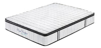 Thumbnail for Ergopedic Mattress 5 Zone Latex Pocket Spring Mattress In A Box 30cm - Double - White  Grey  Black