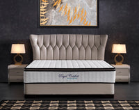 Thumbnail for Ergopedic Mattress 5 Zone Latex Pocket Spring Mattress In A Box 30cm - Double - White  Grey  Black