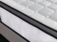 Thumbnail for Ergopedic Mattress 5 Zone Latex Pocket Spring Mattress In A Box 30cm - Double - White  Grey  Black