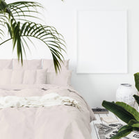 Thumbnail for Balmain 1000 Thread Count Hotel Grade Bamboo Cotton Quilt Cover Pillowcases Set - King - Blush