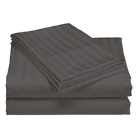 Thumbnail for Royal Comfort 1200TC Quilt Cover Set Damask Cotton Blend Luxury Sateen Bedding - King - Charcoal Grey