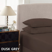 Thumbnail for Royal Comfort 1500 Thread Count Cotton Rich Sheet Set 3 Piece Ultra Soft Bedding - Double - Dusk Grey