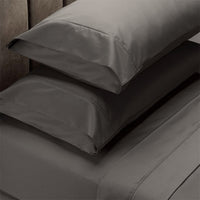 Thumbnail for Renee Taylor 1500 Thread Count Pure Soft Cotton Blend Flat & Fitted Sheet Set Dusk Grey King