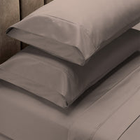 Thumbnail for Renee Taylor 1500 Thread Count Pure Soft Cotton Blend Flat & Fitted Sheet Set Stone King