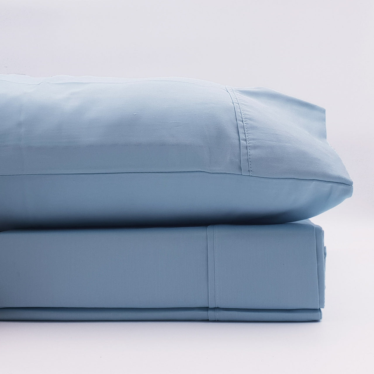 Renee Taylor 1500 Thread Count Pure Soft Cotton Blend Flat & Fitted Sheet Set Indigo King