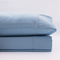 Thumbnail for Renee Taylor 1500 Thread Count Pure Soft Cotton Blend Flat & Fitted Sheet Set Indigo King