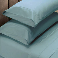 Thumbnail for Renee Taylor 1500 Thread Count Pure Soft Cotton Blend Flat & Fitted Sheet Set Mist King