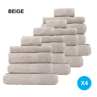 Thumbnail for Royal Comfort 20 Piece Cotton Bamboo Towel Bundle Set 450GSM Luxurious Absorbent - Beige