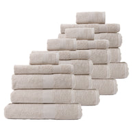 Thumbnail for Royal Comfort 20 Piece Cotton Bamboo Towel Bundle Set 450GSM Luxurious Absorbent - Beige