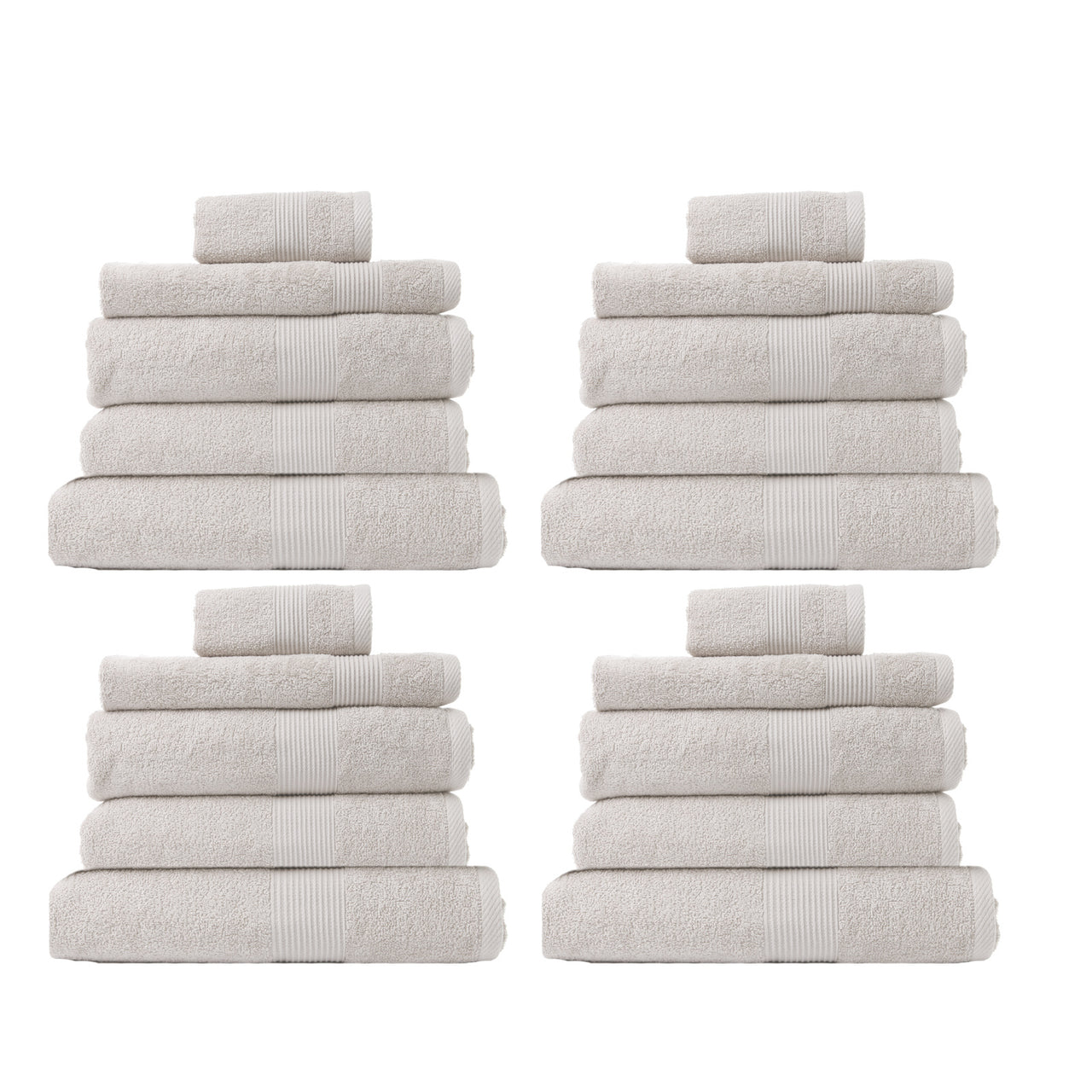 Royal Comfort 20 Piece Cotton Bamboo Towel Bundle Set 450GSM Luxurious Absorbent - Sea Holly