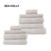 Thumbnail for Royal Comfort 9 Piece Cotton Bamboo Towel Bundle Set 450GSM Luxurious Absorbent - Sea Holly