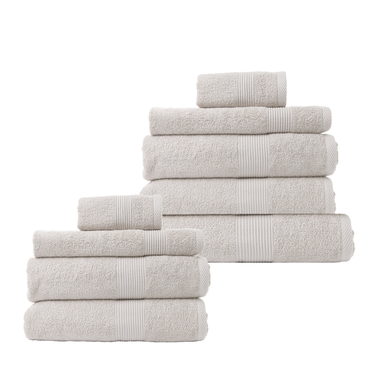 Royal Comfort 9 Piece Cotton Bamboo Towel Bundle Set 450GSM Luxurious Absorbent - Sea Holly