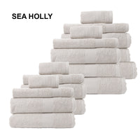 Thumbnail for Royal Comfort 18 Piece Cotton Bamboo Towel Bundle Set 450GSM Luxurious Absorbent - Sea Holly