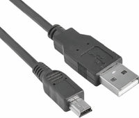 Thumbnail for ASTROTEK USB 2.0 Cable 30cm - Type A Male to Mini B 5 pins Male Black Colour RoHS
